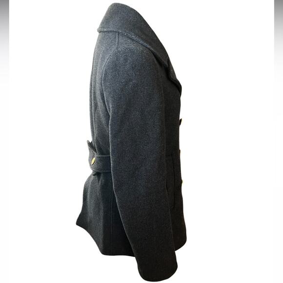 J.Crew Stadium Cloth Nello Gori Wool Blend Double
Breasted Peacoat Jacket Size 4 - Picture 4 of 5